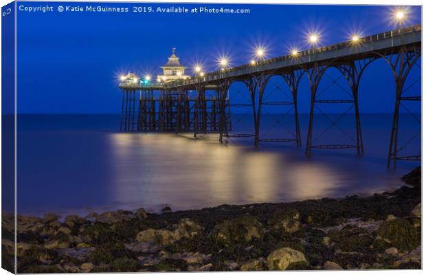 Clevedon Pier Canvas Print by Katie McGuinness