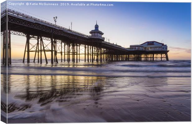 Blackpool North Pier at Sunset Canvas Print by Katie McGuinness