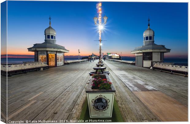 Sunset on Blackpool North Pier Canvas Print by Katie McGuinness