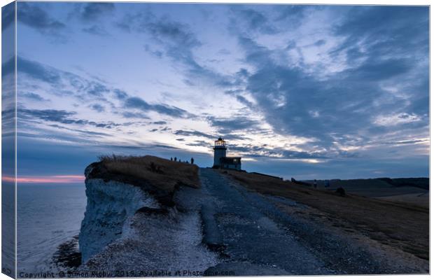 Belle Tout Lighthouse Canvas Print by Simon Rigby