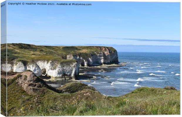 Flamborough Head Seascape Canvas Print by Heather McGow