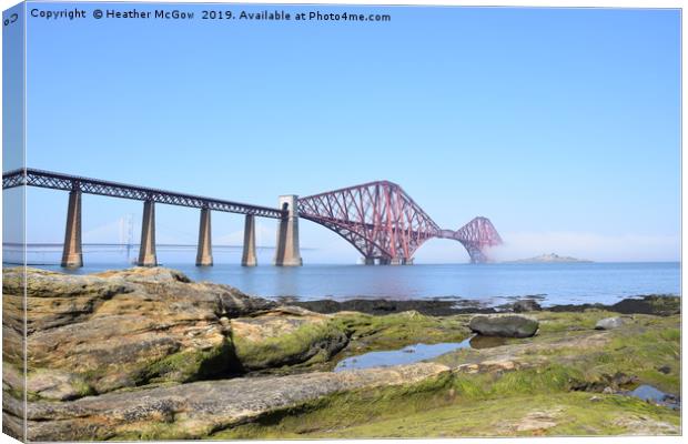 Forth Bridges at South Queensferry Canvas Print by Heather McGow