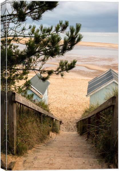 Beach Huts at Wells Next The Sea Canvas Print by Robbie Spencer