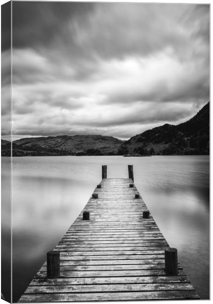 Ullswater Lake District jetty Canvas Print by Robbie Spencer