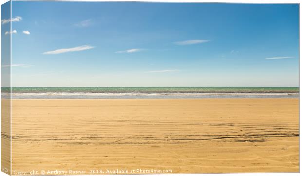 Moeraki Beach New Zealand Canvas Print by Anthony Rosner