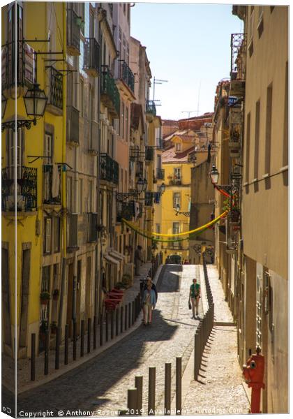 Hidden Streets of Lisbon Canvas Print by Anthony Rosner