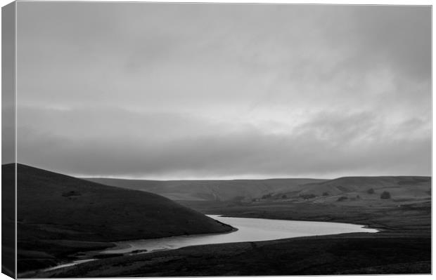 Those bleak beautiful hills Canvas Print by David Wall