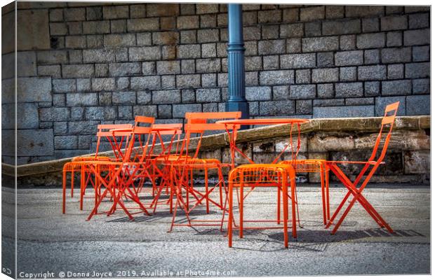 Seating & shadows Canvas Print by Donna Joyce