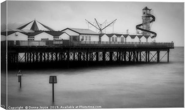 Pier at Herne Bay Canvas Print by Donna Joyce