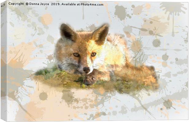 Foxy fox Canvas Print by Donna Joyce