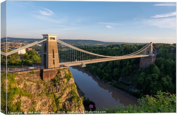 Summer Evening Bristol Clifton Suspension Bridge Canvas Print by Neil William-Carter
