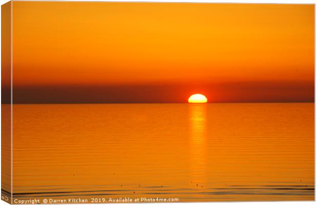 Tramonto                  Canvas Print by Darren Kitchen