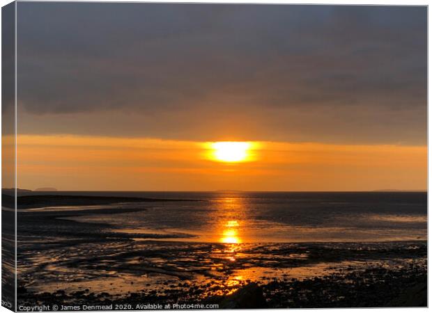 North Somerset sunset Canvas Print by James Denmead