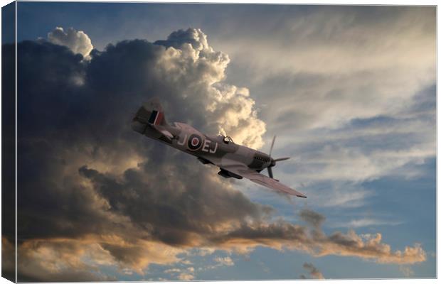 Homeward Bound Spitfire Canvas Print by sharon revell