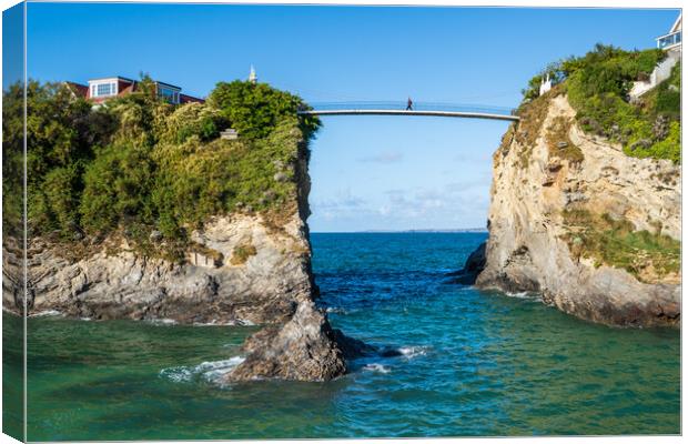 Towan Island in Newquay Canvas Print by Tony Twyman