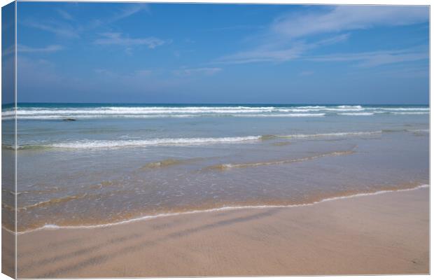 Tolcarne beach at Newquay Canvas Print by Tony Twyman