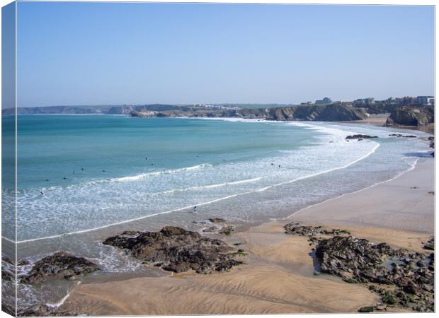 Towan Beach in Newquay Canvas Print by Tony Twyman