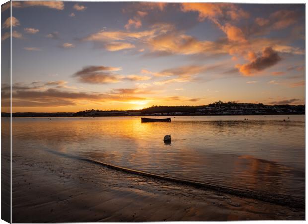 Beautiful Sunset clouds at Appledore Canvas Print by Tony Twyman