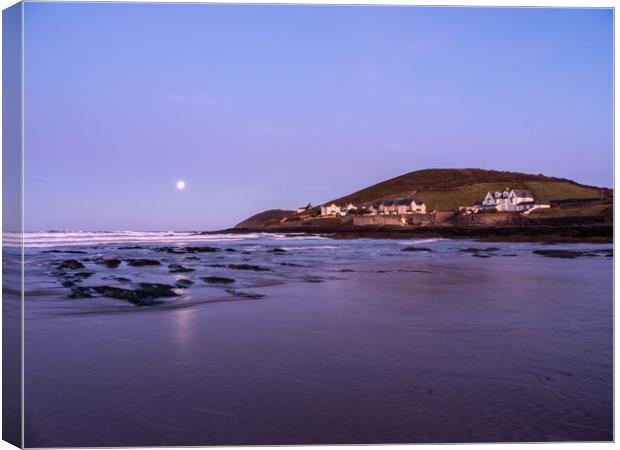 Twilight at Croyde Bay Canvas Print by Tony Twyman