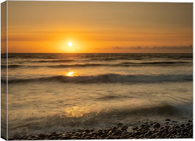 Sunset high tide Canvas Print by Tony Twyman