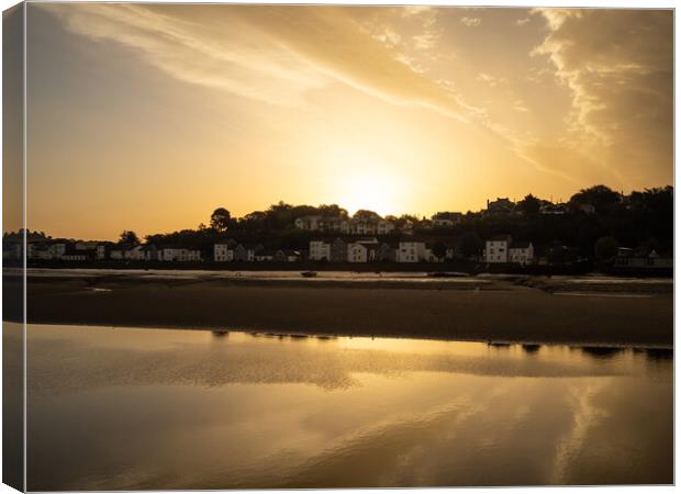 Golden Bideford sunrise Canvas Print by Tony Twyman