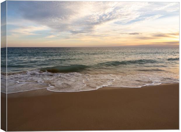 Alvor beach sunset Canvas Print by Tony Twyman
