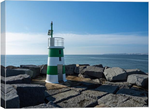 Alvor estuary lighthouse Canvas Print by Tony Twyman