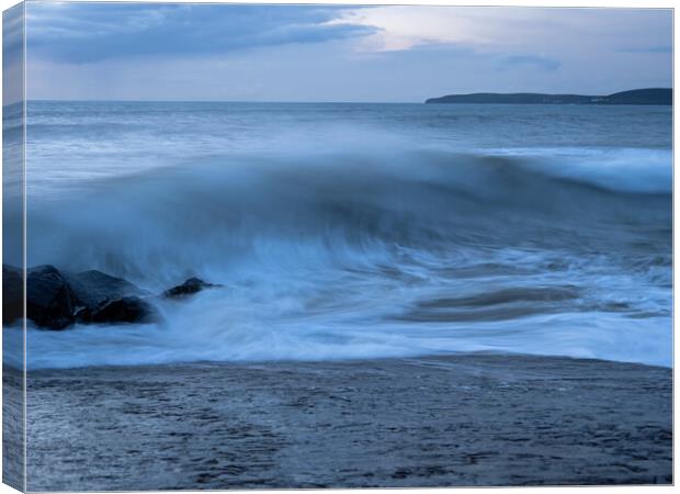 Waves breaks Canvas Print by Tony Twyman