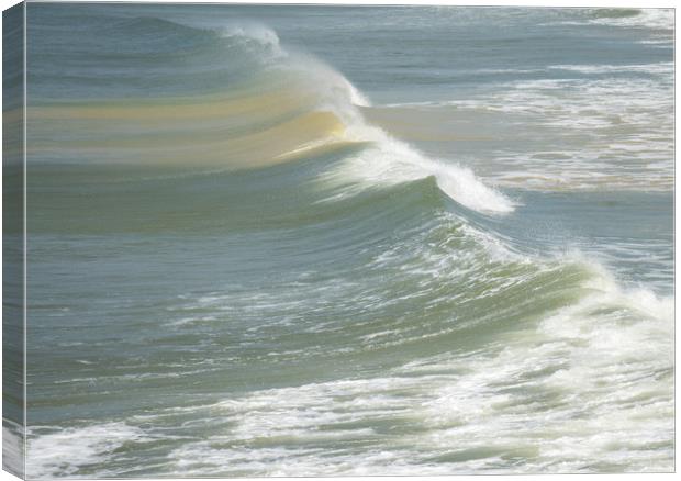 Bideford Bay waves in North Devon Canvas Print by Tony Twyman