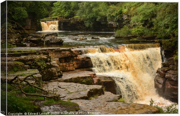 Kisdon Force Canvas Print by Edward Laxton