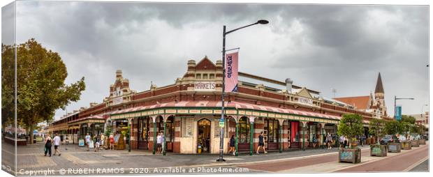Panoramic view of the Old City Market of Fremantle Canvas Print by RUBEN RAMOS