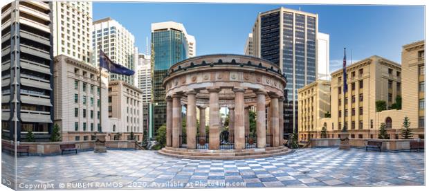 The ANZAC Square and war memorial in Brisbane. Canvas Print by RUBEN RAMOS