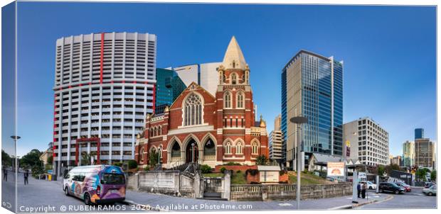 The Albert Street Uniting Church, Brisbane.  Canvas Print by RUBEN RAMOS