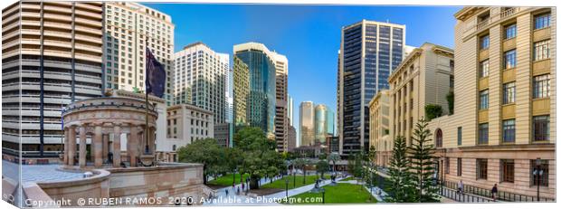 The ANZAC Square and war memorial in Brisbane.  Canvas Print by RUBEN RAMOS