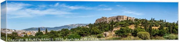 The Themistoclean Ancient Wall of Pnyx, Athens. Canvas Print by RUBEN RAMOS