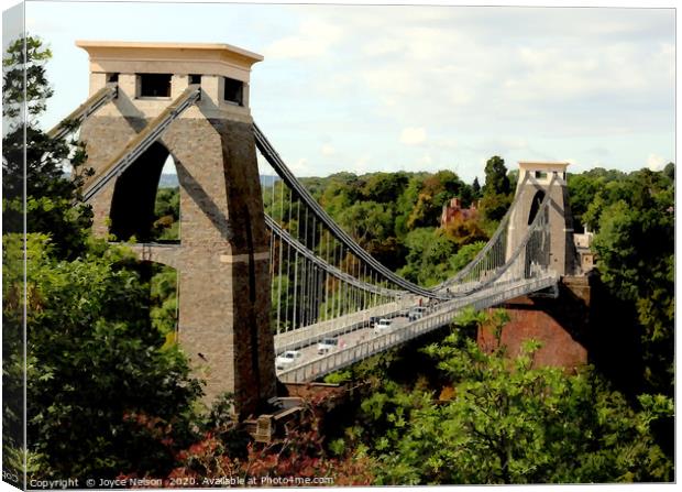 Clifton Suspension Bridge, Bristol Canvas Print by Joyce Nelson