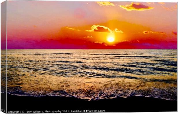 Florida sunset Canvas Print by Tony Williams. Photography email tony-williams53@sky.com