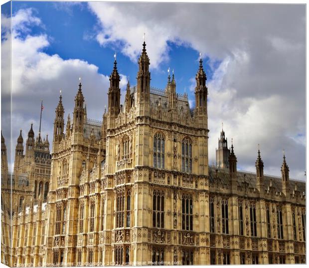 Houses of Parliament  Canvas Print by Tony Williams. Photography email tony-williams53@sky.com