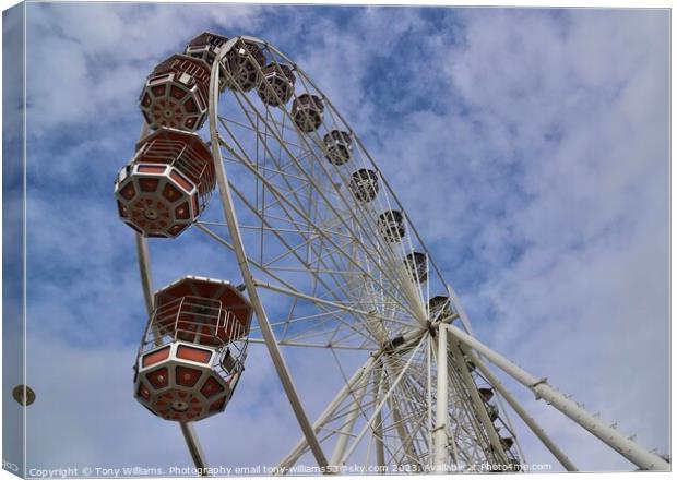 Ferris wheel Canvas Print by Tony Williams. Photography email tony-williams53@sky.com
