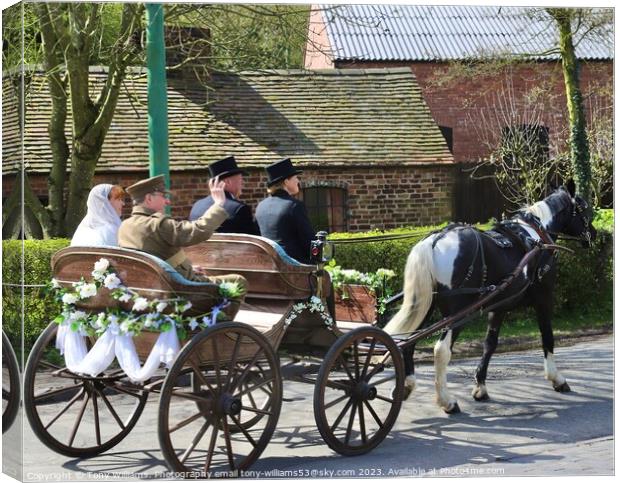 Wedding carriages 1940s Canvas Print by Tony Williams. Photography email tony-williams53@sky.com