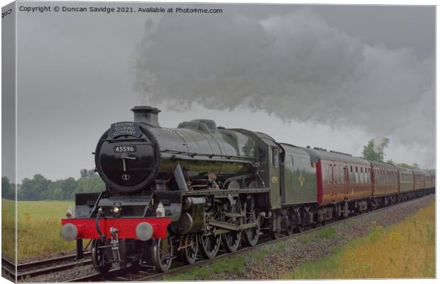 45596 'Bahamas'  steam train West Somerset Steam Express Canvas Print by Duncan Savidge