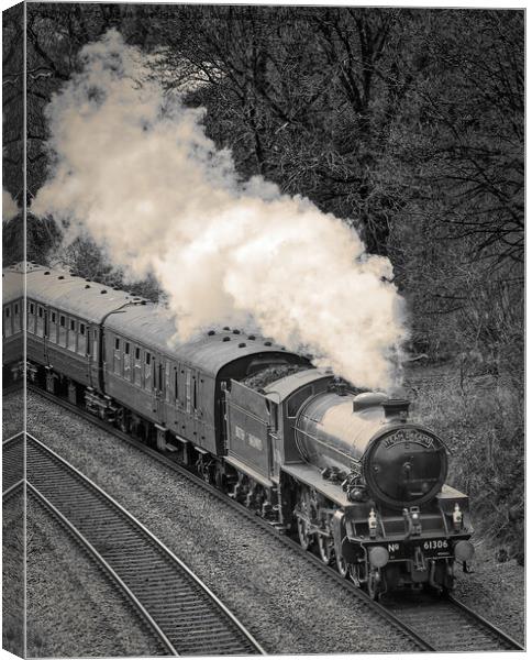 61306 'Mayflower' travelling through the Limpley Stoke Valley on Steam Dreams Excursion to Bath from London Victoria on 5th April 2022 Canvas Print by Duncan Savidge