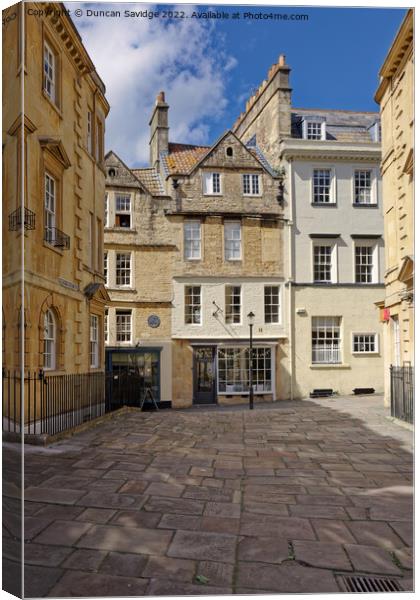 North Parade Passage Bath in golden sun Canvas Print by Duncan Savidge