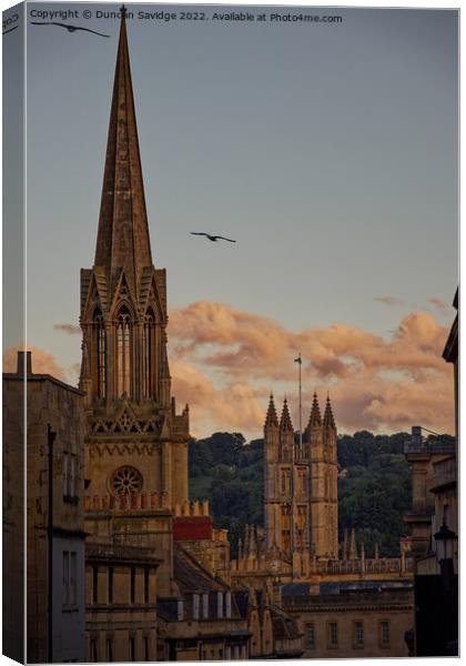 Summer evenings in Bath Canvas Print by Duncan Savidge