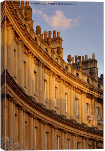 Classic The Circus Bath abstract at Golden hour Canvas Print by Duncan Savidge