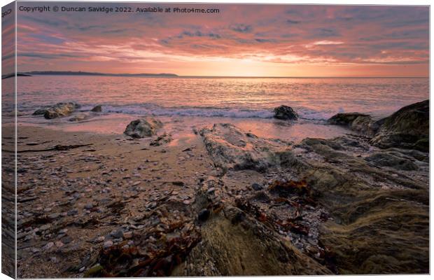 Cornish sunrise  Canvas Print by Duncan Savidge