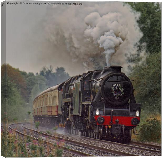 Bristol Forty double head steam train square  Canvas Print by Duncan Savidge