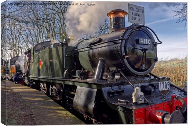 4110 at Mendip Vale station, East Somerset Railway - steam train Canvas Print by Duncan Savidge