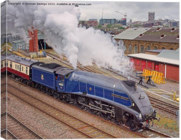 Enchanting Steam Locomotive in a Picturesque Brist Canvas Print by Duncan Savidge