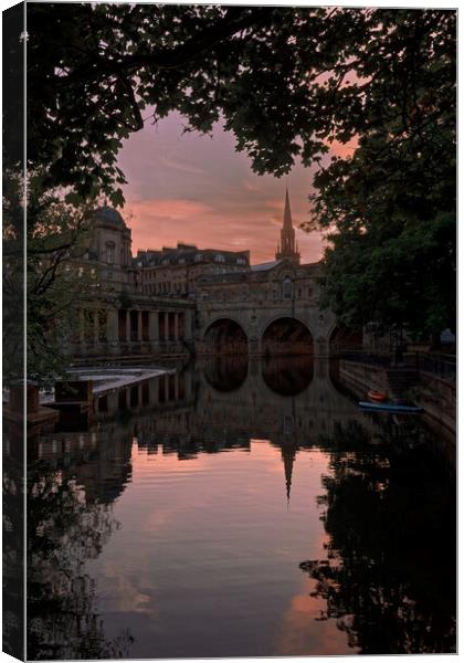 Pink Skies above Bath Canvas Print by Duncan Savidge